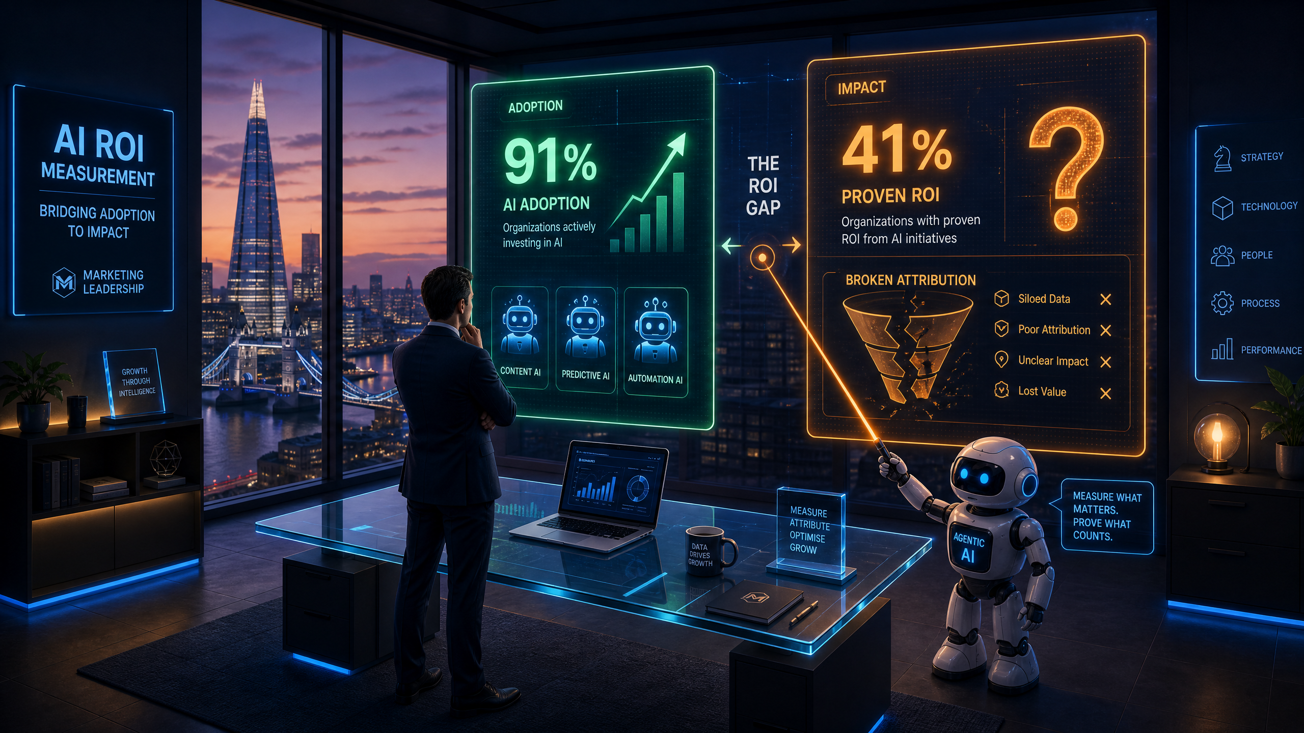 The AI ROI Paradox: Why 91% of B2B Marketing Teams Use AI But Only 41% Can Prove It