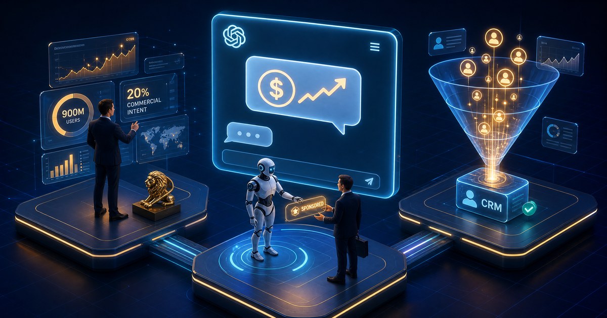 OpenAI at Cannes 2026: What ChatGPT's 900M Users and 20% Commercial Intent Mean for B2B Advertisers