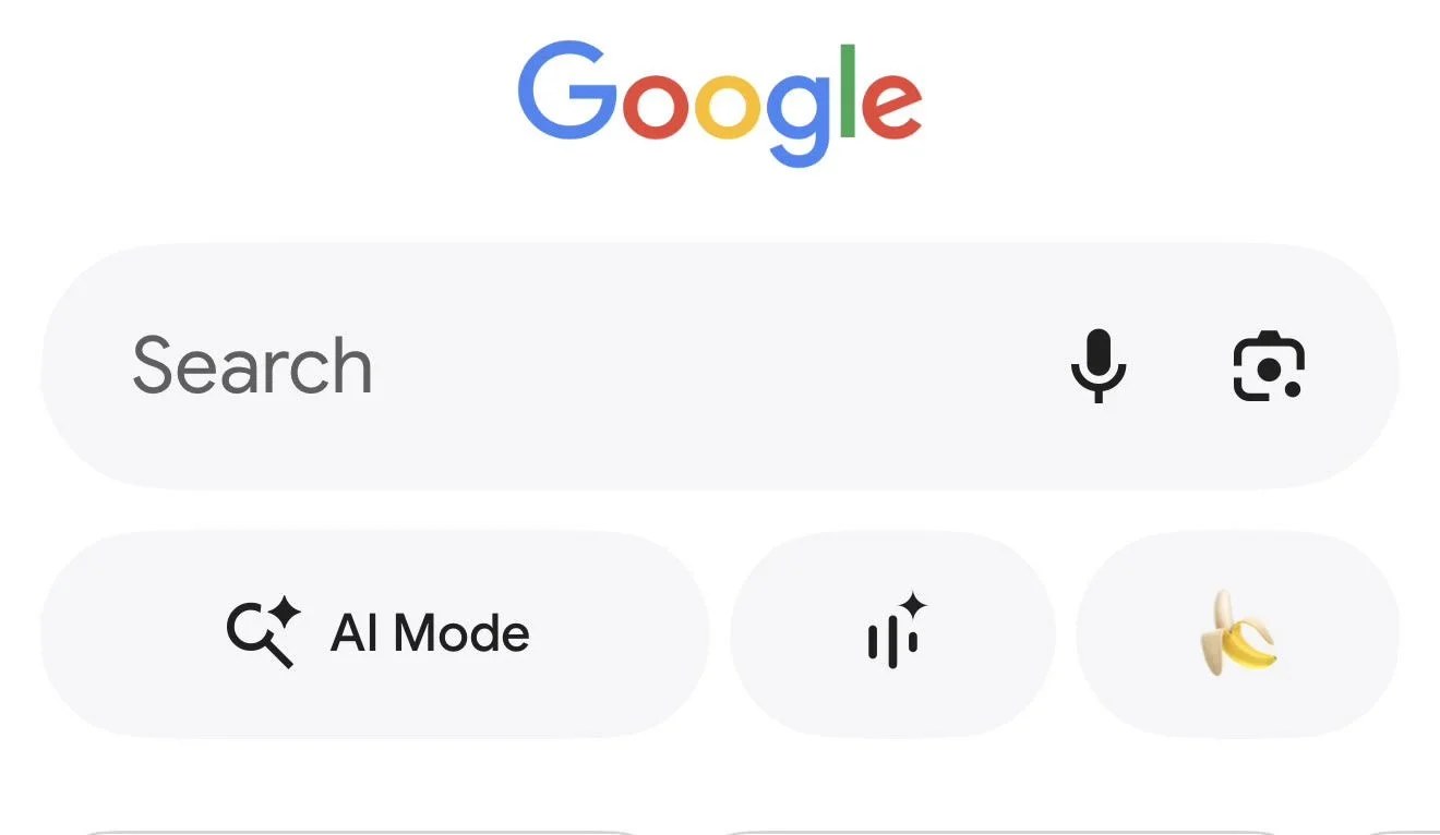 Breaking: 'Nano Banana' Button Added to Google Search Mobile App Today